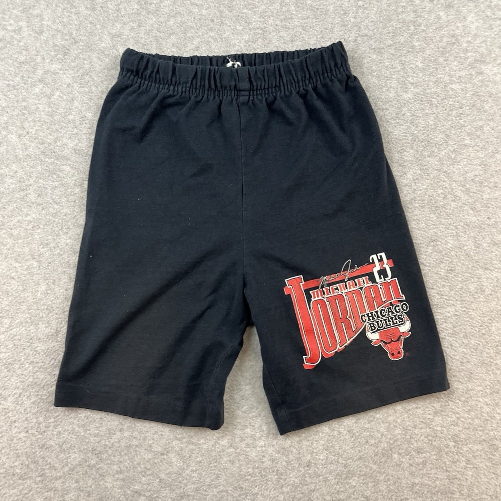 Vintage Michael Jordan Chicago Bulls Black Red Sweat Shorts Nutmeg‎ Adult Small